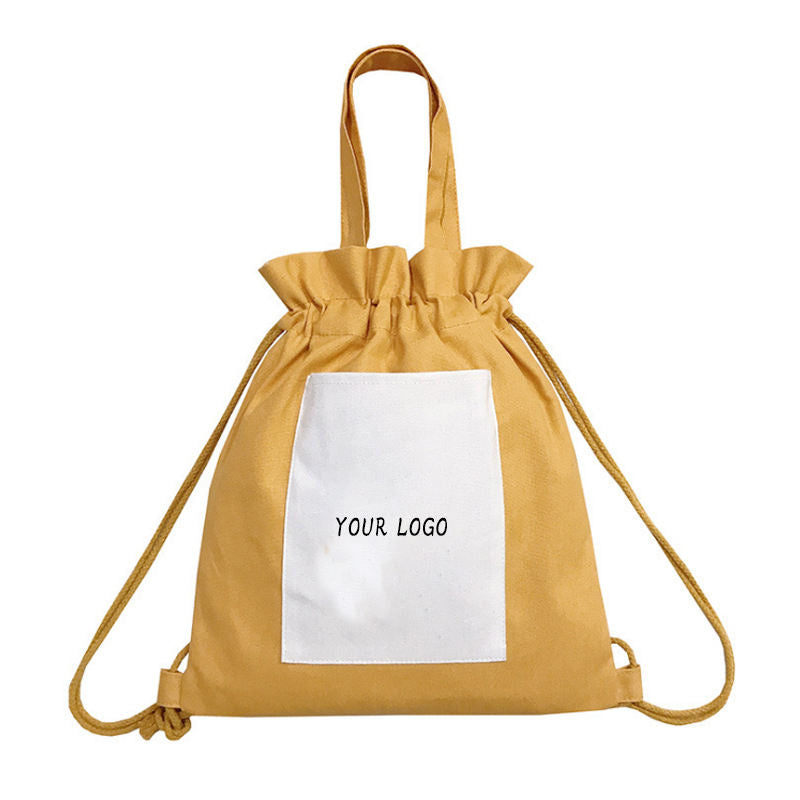 Custom Lightweight Cotton Canvas Drawstring Bag